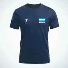 Camiseta Básica 100% Algodão Argentina Futebol Masculina Unissex