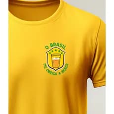 Camiseta Cores Brasileiras Futebol Camisa Torcedor Brasil Esporte Unissex Algodão