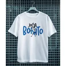 Camiseta Joga Bonito Estilo Brasil Masculina Casual Confortável Futebol Copa
