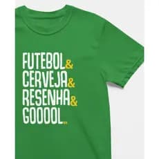Camiseta Masculina Algodão Estampada Copa Jogos Torcedor Futebol Cerveja