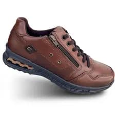Sapatenis Masculino em Couro Tênis Anatômico com Amortecimento Casual Pegada 111801