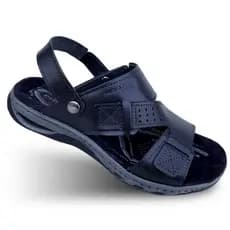 Sandália Pegada Masculina De Couro Papete Anatômica 131662