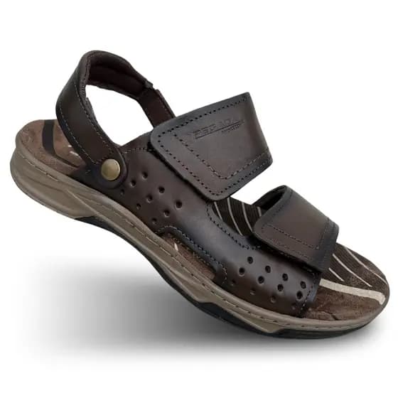 Sandália Masculina Papete Pegada Couro Legitimo 132254