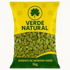 Semente de Abóbora Crua Sem Casca Verde 1Kg - Verde Natural