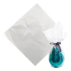 Embalagem Ovo Páscoa transparente 25un Saco 24x24 cm Saco Ovo Incolor 150g  250g 2 Bocas