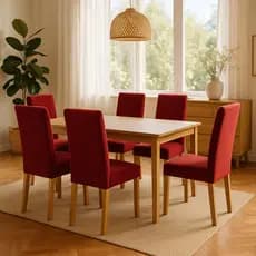 Kit 6 Capas de Cadeira Conforto Luxo Sala/Jantar