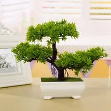 Bonsai Artificial Plástico Realista Natural Pinho Bonsai para Decorações Planta