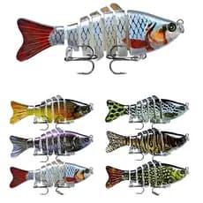 Isca Biônica de Pesca 7-10cm Peixe Articulado Multi-Section Resistente 15.5g