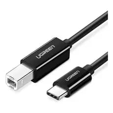 Cabo De Impressora Ugreen Usb-c Para Usb-b 2.0 1 Metro Preto