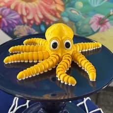 Polvo Articulado Flexível 3d Criativo 19cm Decoração Festas