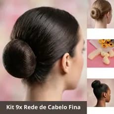 Rede Fina Para Coque Cabelo Capezio Bailarina - 9 Unidades