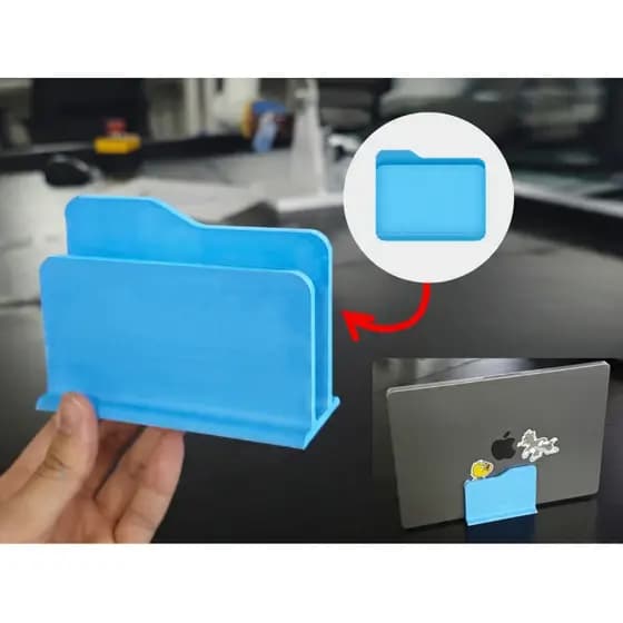 Suporte vertical de mesa para notebook 3D Azul