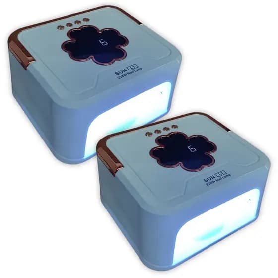 2x Cabines Uv Led 228w Sun L1 Sensor Inteligente Profissional Unhas Gel C/ 45 Leds UV - BIVOLT