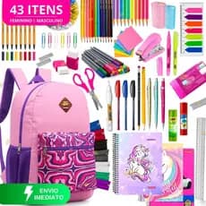 Material Escolar Completo Com Sem Mochila Escolar Feminina Estojo Escolar Feminino Volta As aulas
