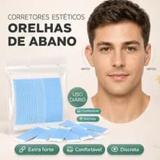 Corretor de Orelha de Abano Invisiel Fita Adesiva Dupla Face Extra Forte Para Orelha de Abano