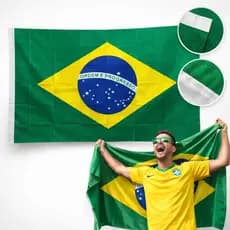 Bandeira Do Brasil Grande 150x90cm Copa Do Mundo Para Bastão