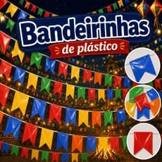 Bandeirinhas Festa Junina Colorida De Plástico
