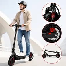 Patinete Elétrico Dobrável 500W Freio Traseiro Pneu Duplo Cheio