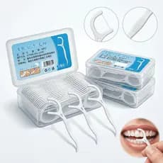 Kit com 10/100/200/300 Fios Dentais Formato Arco para Higiene Bucal