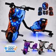 Triciclo Drift Elétrico Infantil 350w Com Led Suporta 100kg