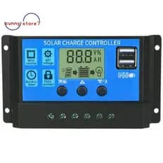 Controlador De Carga Solar 100A Multifuncional Com Porta USB Dupla , LCD