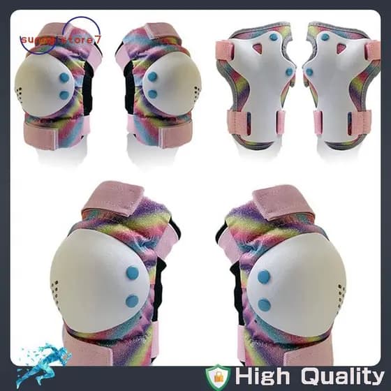 [Best S] Joelheiras Infantis/Adultos Cotoveleiras Almofadas De Pulso Conjunto De Equipamentos De Proteção Para Patins ,