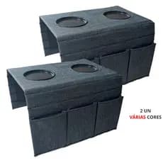 Kit 2 Bandeja Esteira Porta Copo Braço de Sofá Apoio de Copos  Esteiras Porta Controles Modelo Costurado Varias Cores