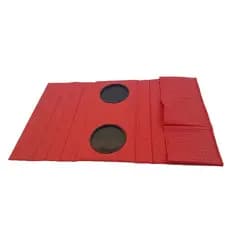 Bandeja Esteira Flexível com Porta Copos E Porta Controle para braço de sofa, suporte controle cor vermelha