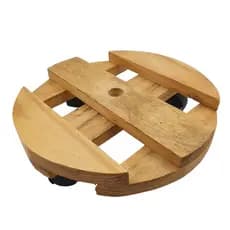 suporte para vaso de planta redondo com rodinhas 35cm