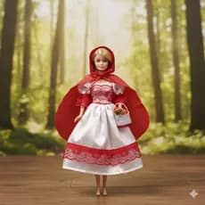 fantasia vestido chapeuzinho vermelho roupa para boneca 30cm