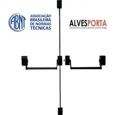 barra anti panico para porta dupla 200x210 - Barra saida de emergencia - CEGA