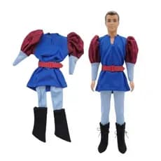 Roupinha para Boneco 30cm Fantasia Príncipe Cinderela Completa Com Bota