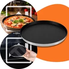 Forma Mini Pizza Individual 15cm Assadeira Brotinho Redonda Alumínio Antiaderente Forno e AirFryer