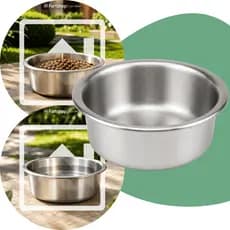 Comedouro Bebedouro Pet 1,5L Tigela Pote em Alumínio Animais Cães Gatos Resistente Durável Fortshop