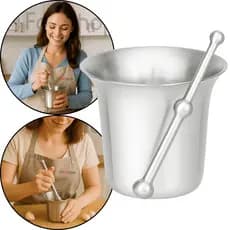 Pilão Almofariz Socador De Alho Temperos Amassador Ervas Pimenta Condimentos Cozinha Alumínio 300ml