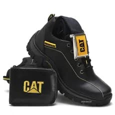 tenis bota caterpillar masculino adventure sapato+kit brindes