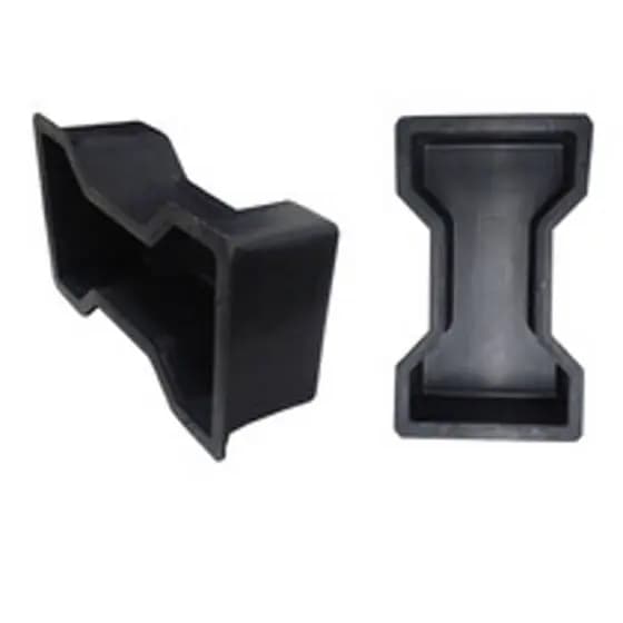 Kit 2 moldes plásticos produção bloquete ossinho gravatinha 25x15x06 pavimentação de ruas, calçadas e garagens com blocos de cimento