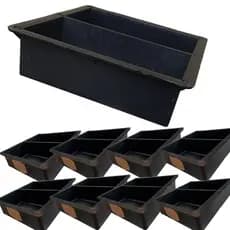 Kit 14 Forma Geminada Dupla H6 20x10x06 Bloquete retangular Estilo Holandês - PVC Super Resistente - Polipropileno - Fabricação Pisos, Calçadas, Decoração de jardim