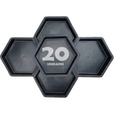 Pacote 20 Forma Sextavada 06cm - Forma Para Fabricação de Bloquete Sextavado Liso 25x25x06