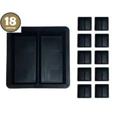 Kit 18 Formas Bloquete Lajota H6 20x10x06 Geminado Estilo Holandês - Molde PVC Super Resistente - Fabricação Pisos, Calçadas, Decoração Jardim