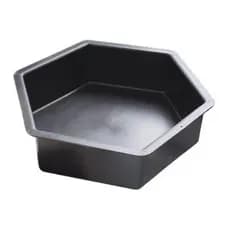 Kit 2 Peças Forma Molde Sextavada Hexagono de Plástico PVC Para Piso De Concreto / Cimento 25x25x08