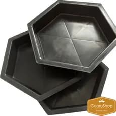 Kit com 20 fôrmas Sextavadas Hexanogo para Bloquetes de cimento 25x25x08 cm