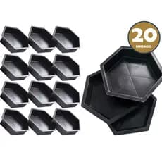 20 Forma Molde Sextavada Hexagonal para construção de bloquetes pisos de cimento 25x25x08