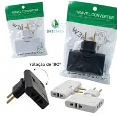 Benjamin Adaptador de Tomada 3 em 1 Bivolt 10A/16A – Triplo Padrão Brasileiro, Compacto e Seguro
