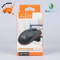 Mouse Óptico USB Lehmox LEY-1512 Com Fio Alta Sensibilidade Mouse Para PC Notebook Confortável Ergonômico Fácil de Usar