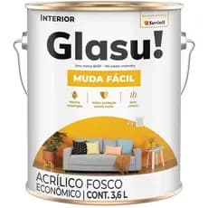 Tinta Acrílica Glasu Suvinil Pintura Essencial Gelo 3,6 Litros