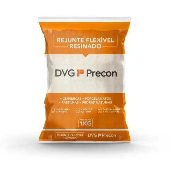 Rejunte Flexível Resinado DVG PRECON - Acabamento Liso e Alta Resistência