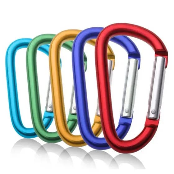 Kit 5x Mosquetao Gancho garra 5cm x 24mm Moto pesca Carro Academia mochila