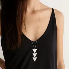 Choker Longo Feminino Dourado Prateado Maxi Colar Cordao Corrente Colar