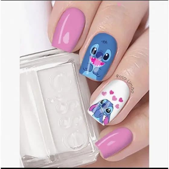 12 adesivo de unha STITCH Adulto E Infantil